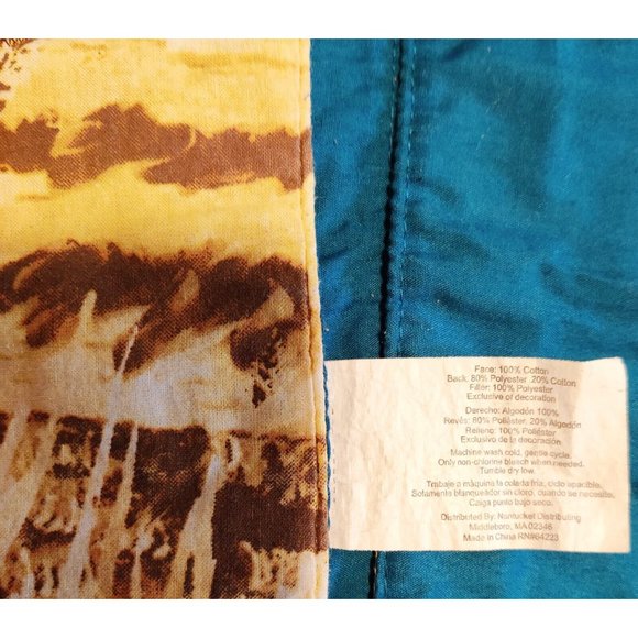 Set of 4 Vintage Festive Autumn Scarecrow Placemats Cotton Poly Fabric 17x12" - Picture 3 of 4